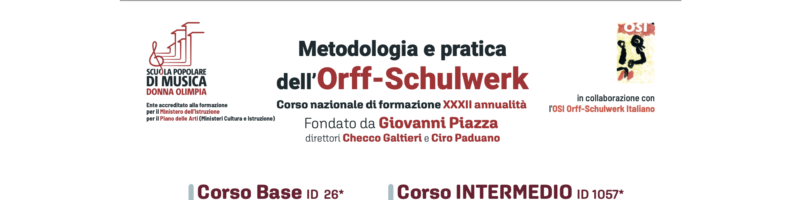 Formazione Orff-Schulwerk Italiano